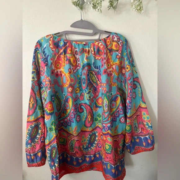 Talbots | Colorful Paisley Top - Picture 7 of 7